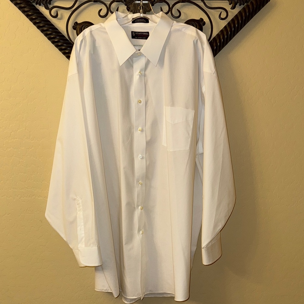 Stafford Classic White Dress Shirt